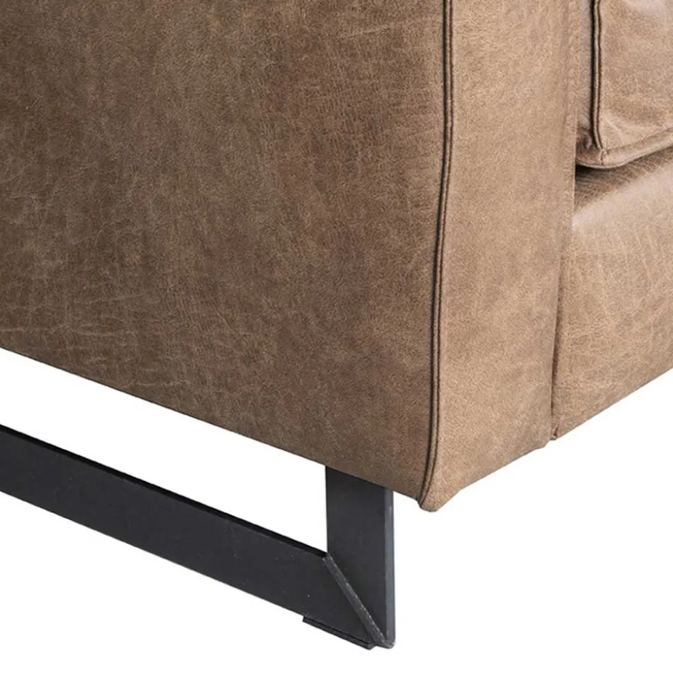 Moderner Microfaser Sessel in Taupe - Xanna