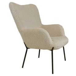 Moderner Sessel aus Webplüsch in Beige - Tessera