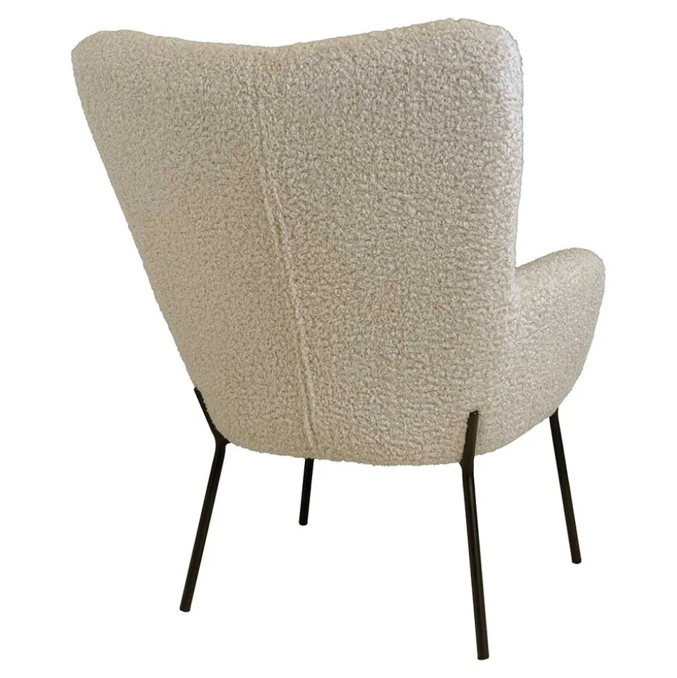 Moderner Sessel aus Webplüsch in Beige - Tessera