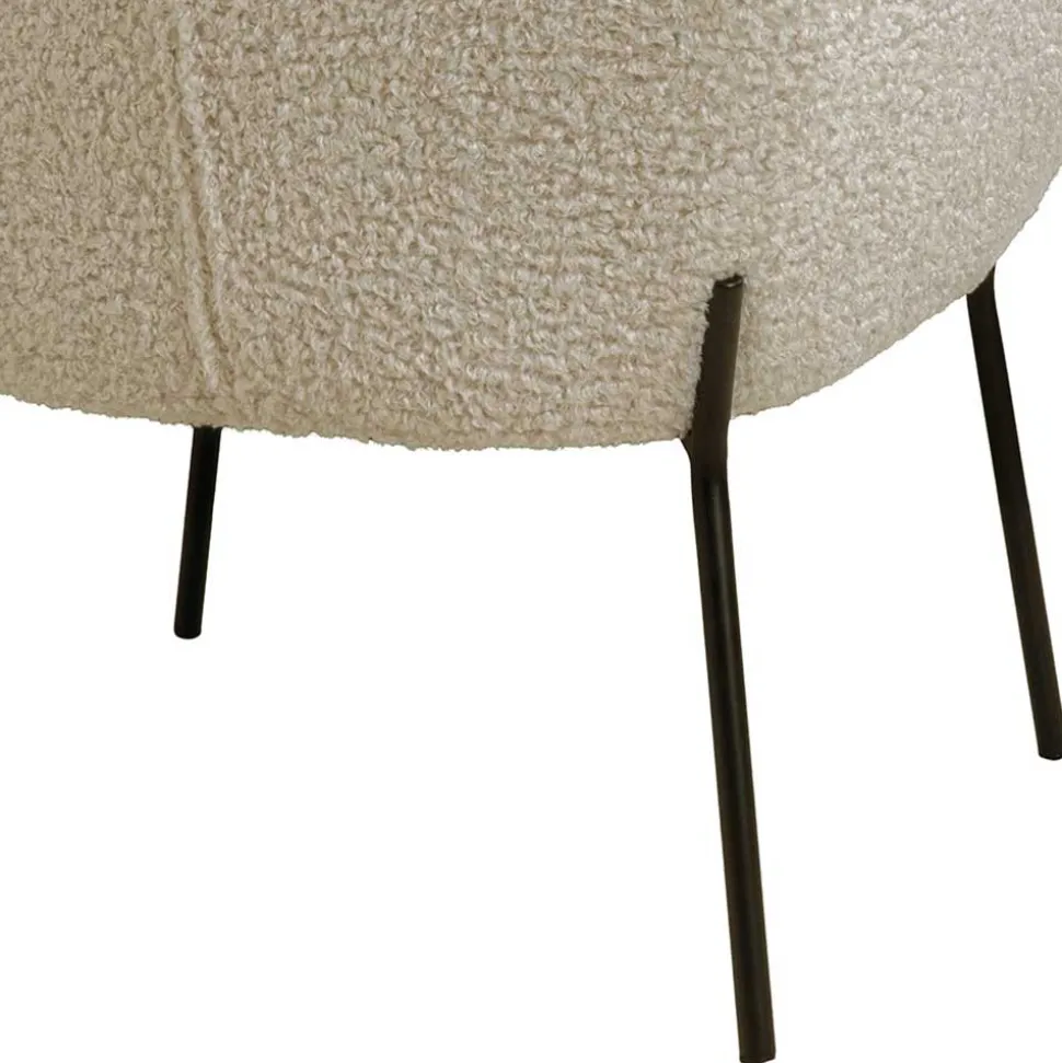 Moderner Sessel aus Webplüsch in Beige - Tessera