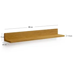 Modernes Hängeboard in Furnier Eiche - Elastian