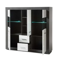 Modernes Hochglanz Highboard in Weiß - Istensa