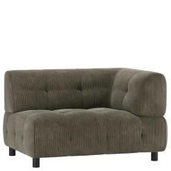 Modernes Modulsofa Ecke in Blassgrün Cord - Praggio