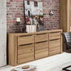 Modernes Sideboard in Eiche teilmassiv - Nelenia