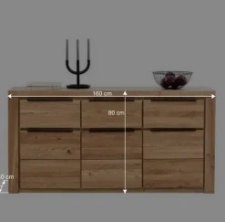 Modernes Sideboard in Eiche teilmassiv - Nelenia
