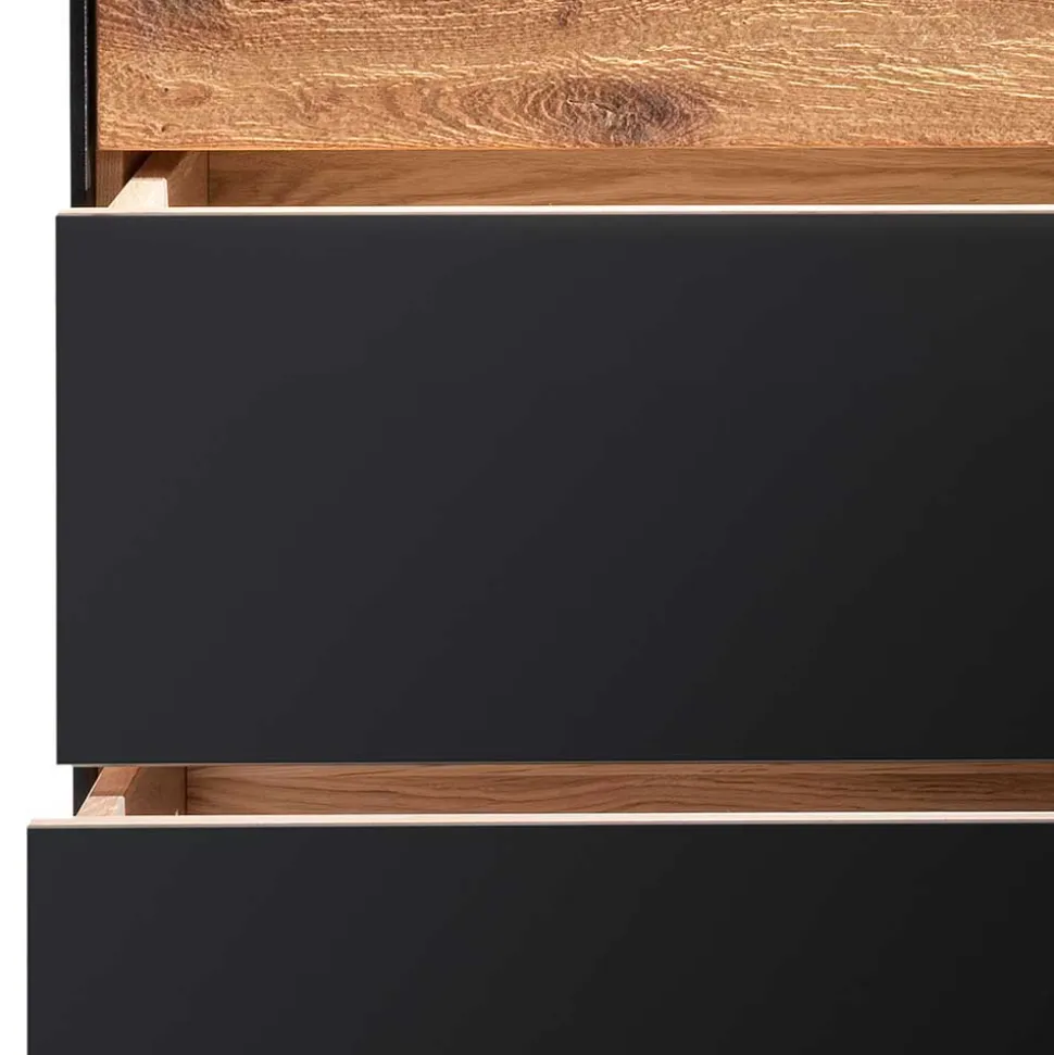 Modernes Sideboard in Wildeiche und Anthrazit - Claas