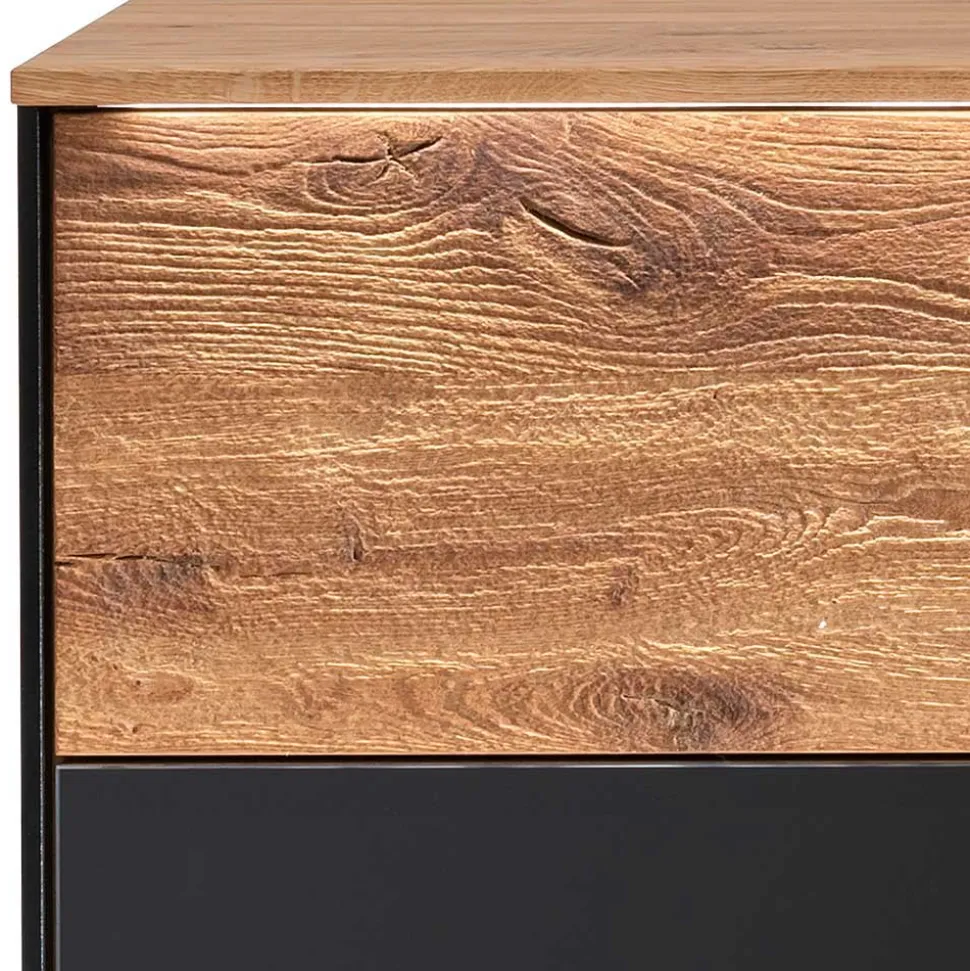 Modernes Sideboard in Wildeiche und Anthrazit - Claas