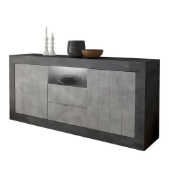 Modernes Sockel Sideboard in Beton Grau - Calla