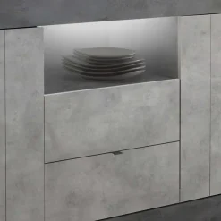 Modernes Sockel Sideboard in Beton Grau - Calla