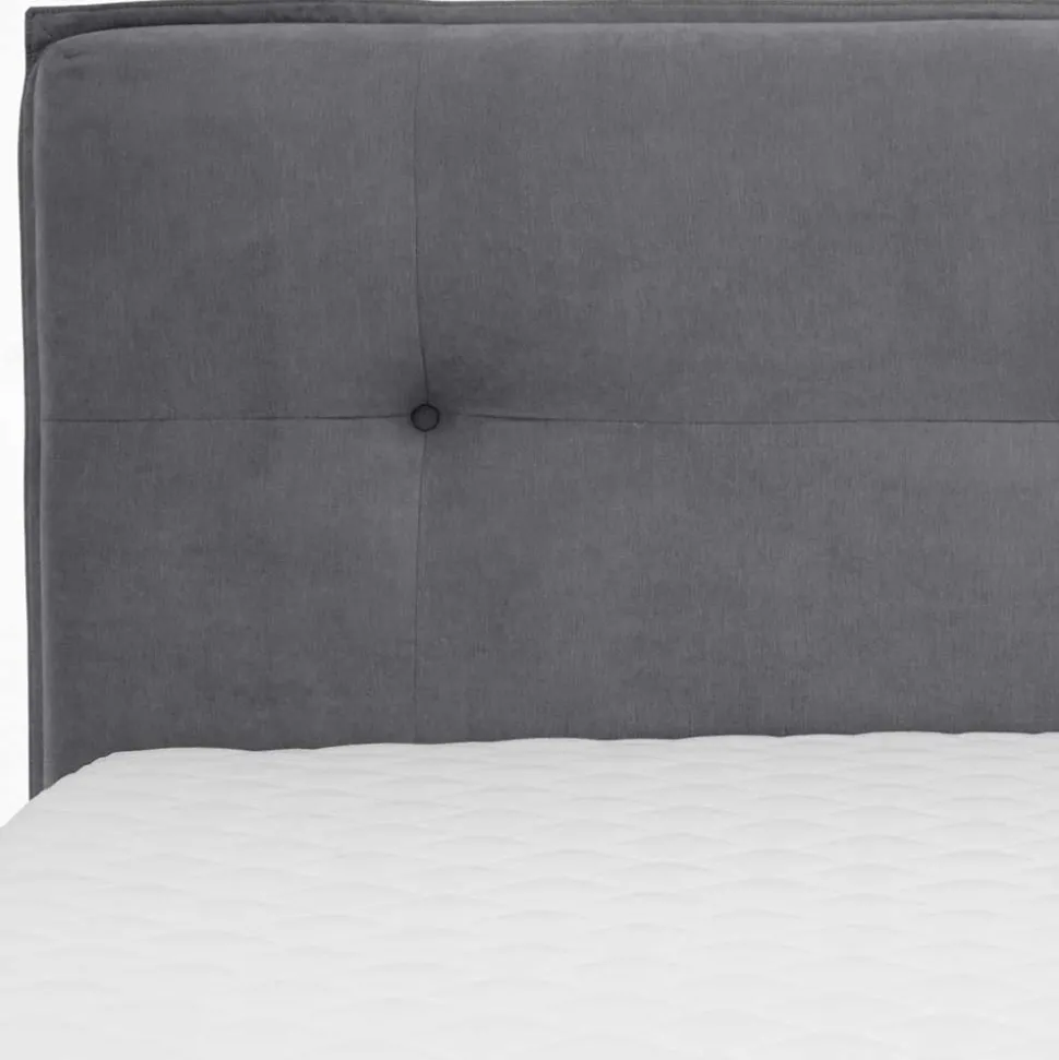 Modernes Stauraum-Boxspringbett in Anthrazit - Zavagossa