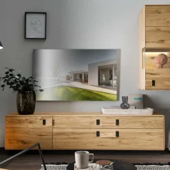 Modernes TV Board aus Eiche & Wildeiche - Xeddos