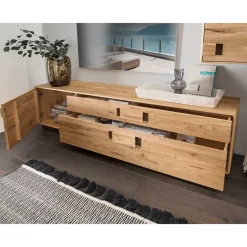 Modernes TV Board aus Eiche & Wildeiche - Xeddos