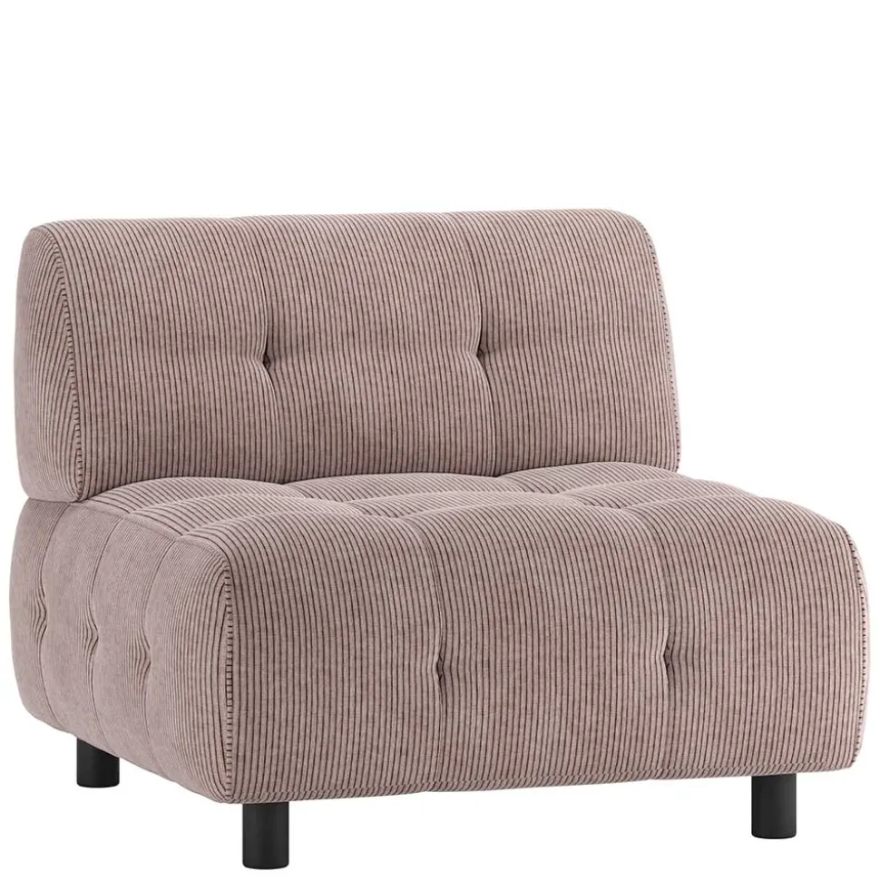 Modulares Sofa - Element in Mauve Cord - Samorah