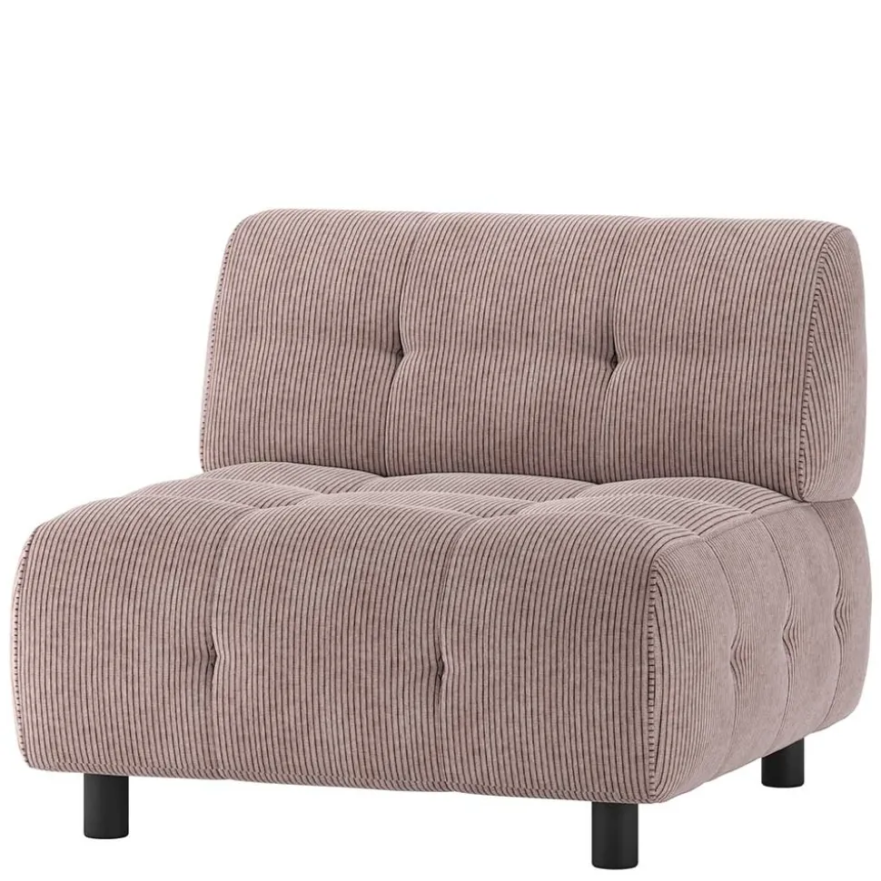 Modulares Sofa - Element in Mauve Cord - Samorah