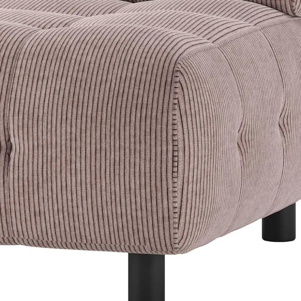 Modulares Sofa - Element in Mauve Cord - Samorah