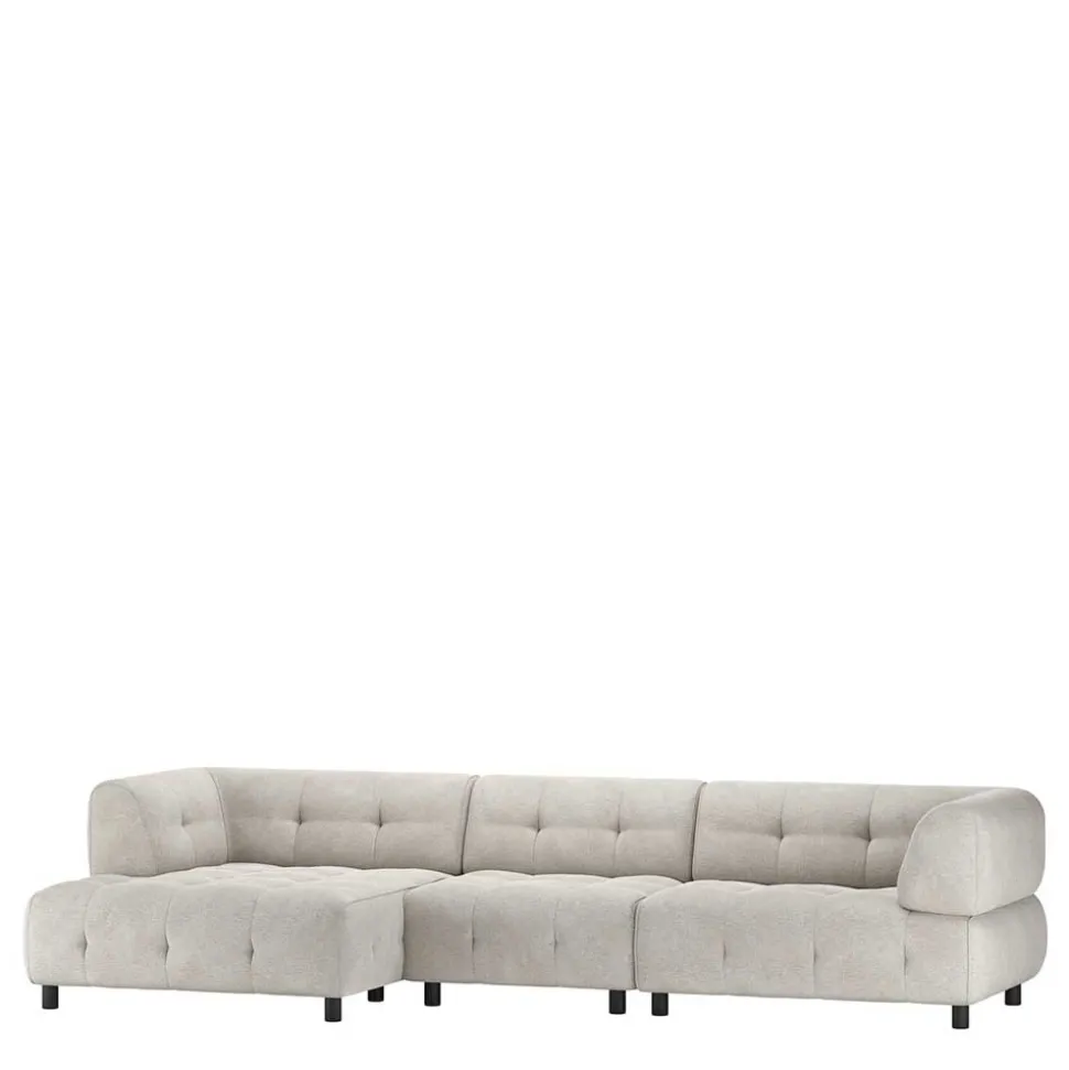 Modulcouch Elemente in Hellgrau - Osika (dreiteilig)