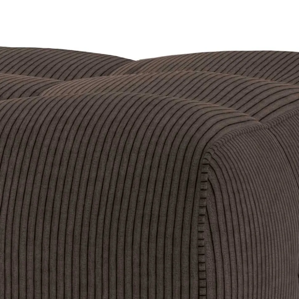 Modulcouch Polsterhocker in Graubraun Cord - Vita