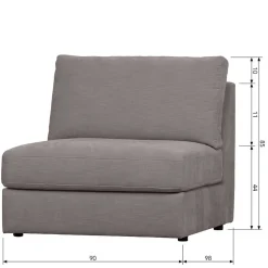 Modulsofa - vier Elemente in Grau - Gregg
