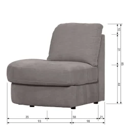 Modulsofa - vier Elemente in Grau - Gregg