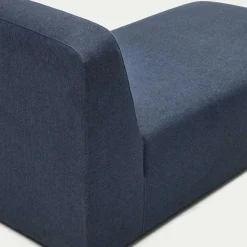 Modulsofa Chaiselongue in Dunkelblau Stoff - Fouzi