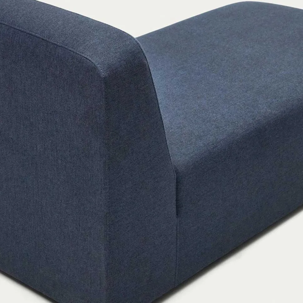 Modulsofa Chaiselongue in Dunkelblau Stoff - Fouzi