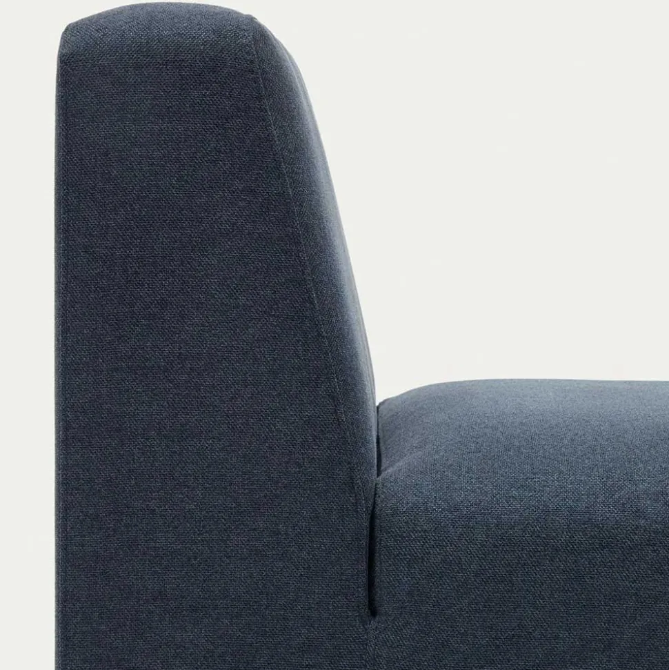 Modulsofa Chaiselongue in Dunkelblau Stoff - Fouzi