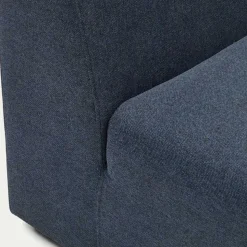 Modulsofa Chaiselongue in Dunkelblau Stoff - Fouzi