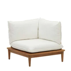 Modulsofa Eckelement aus Teak Massivholz - Palm