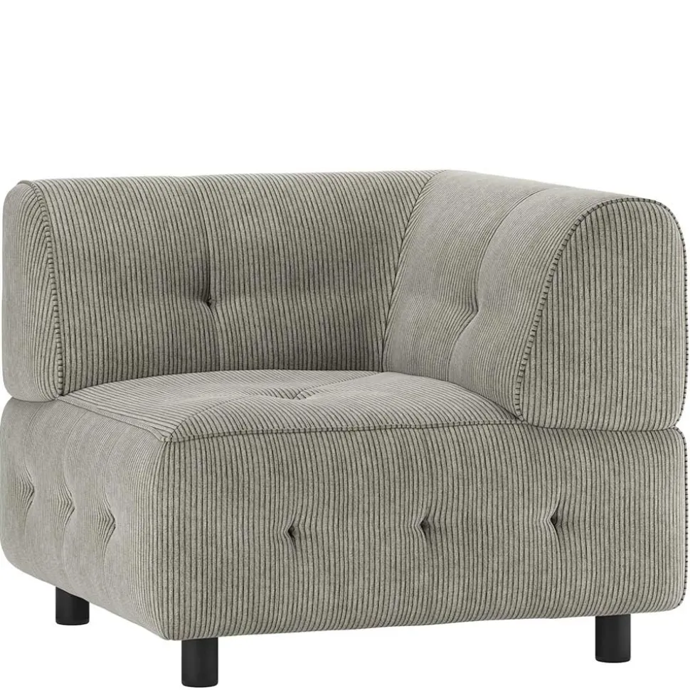 Modulsofa Eckelement in Graugrün Cord - Andina
