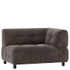 Modulsofa Eckteil aus Cord Graubraun - Vita