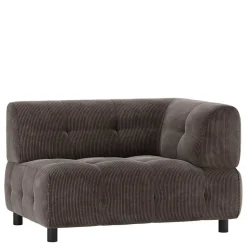 Modulsofa Eckteil aus Cord Graubraun - Vita