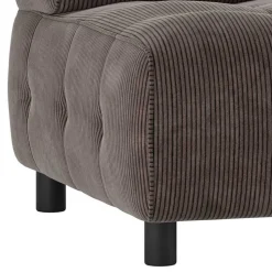 Modulsofa Eckteil aus Cord Graubraun - Vita