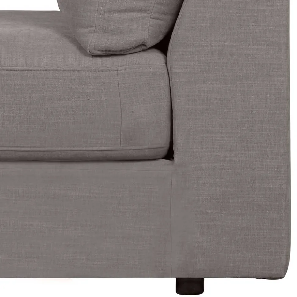 Modulsofa Einsitzer in Grau Stoff - Gregg