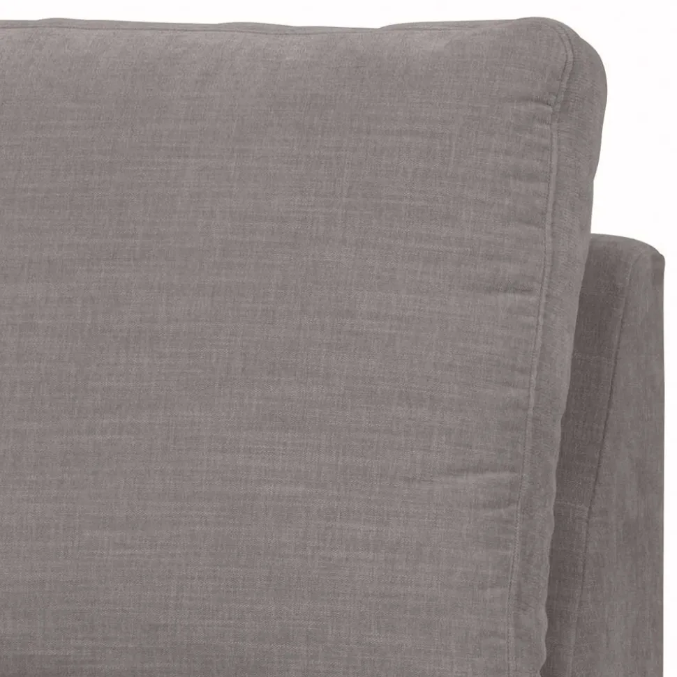 Modulsofa Einsitzer in Grau Stoff - Gregg
