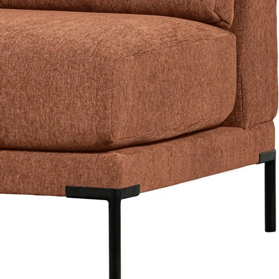 Modulsofa Element in Rost Braun Chenille - Brixx