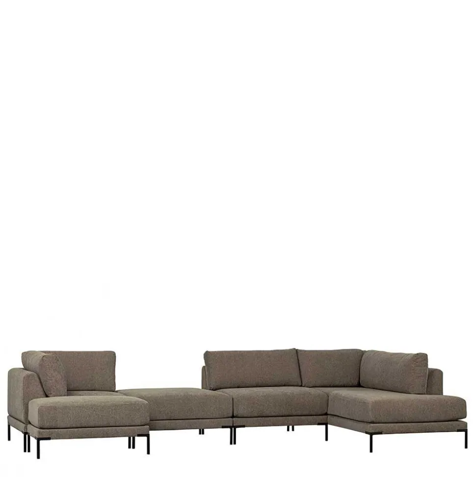 Modulsofa Lounge links in Taupe - Birte