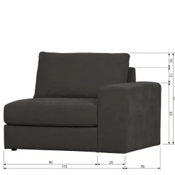 Modulsofa Set in Anthrazit - Jilatov
