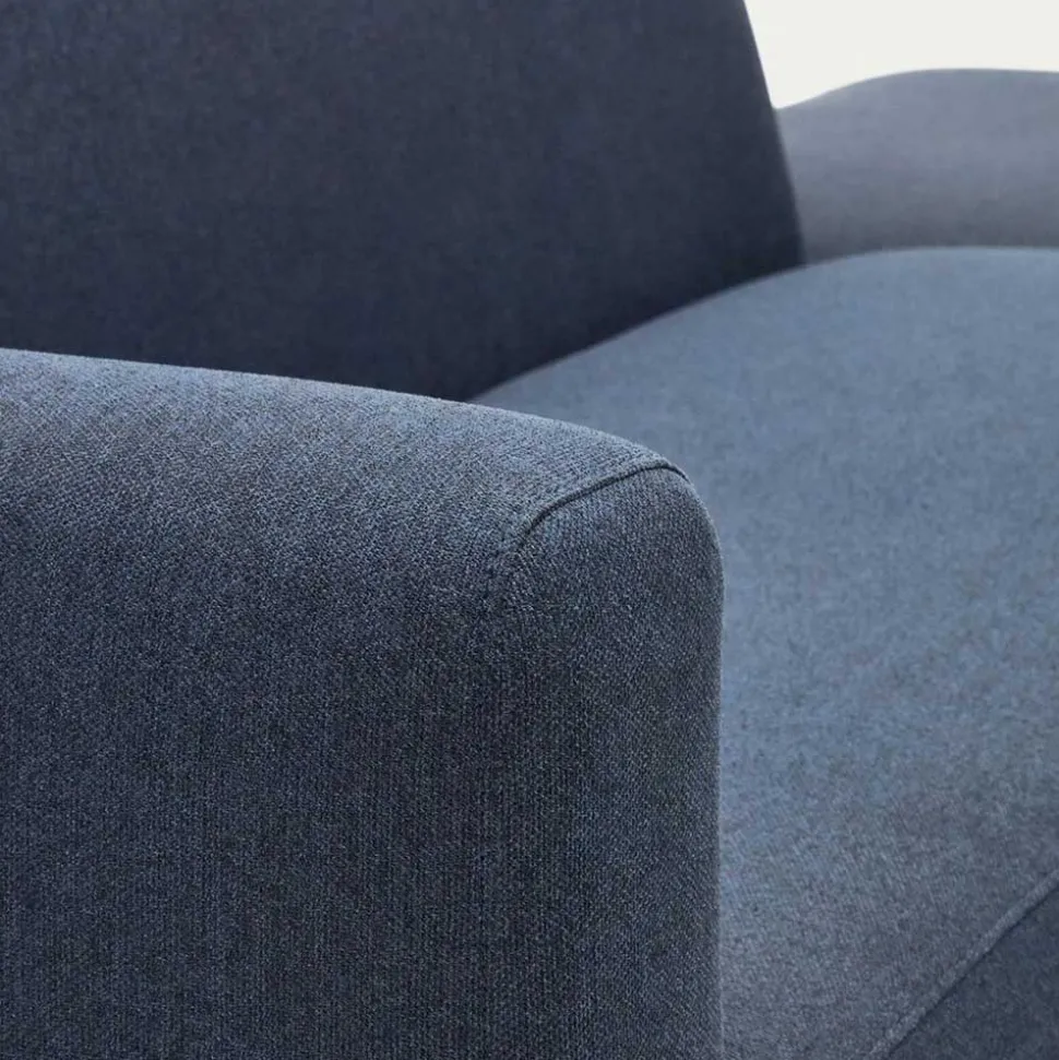 Modulsofa 3-Sitzer mit Armlehne in Dunkelblau - Fouzi