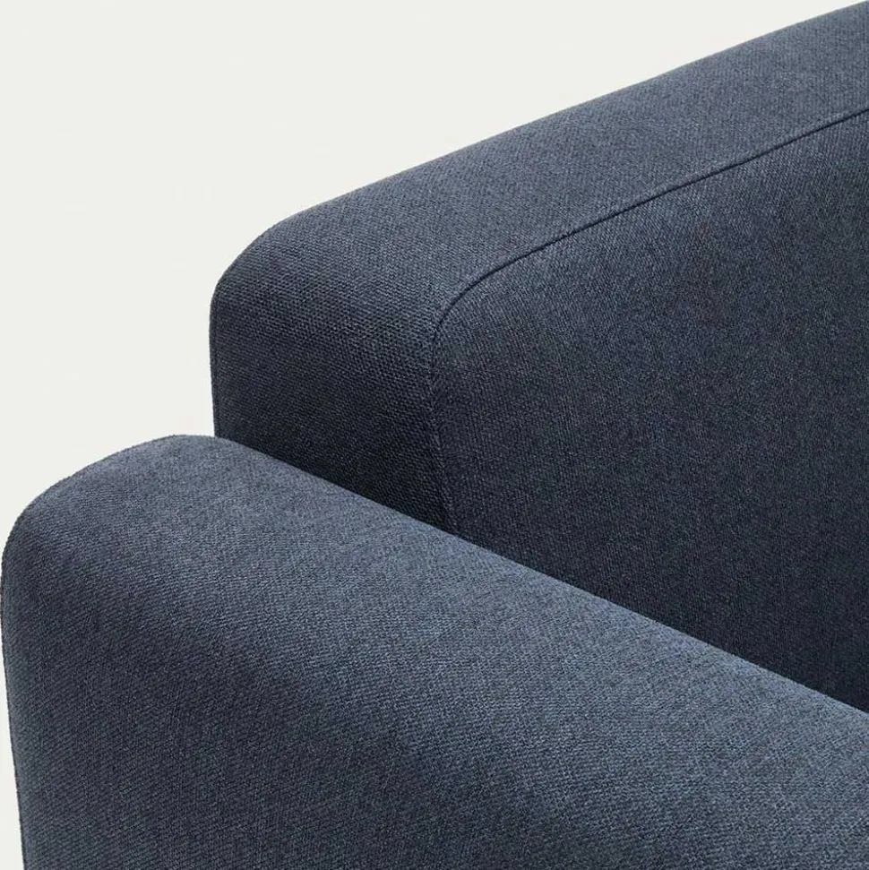 Modulsofa 3-Sitzer mit Armlehne in Dunkelblau - Fouzi