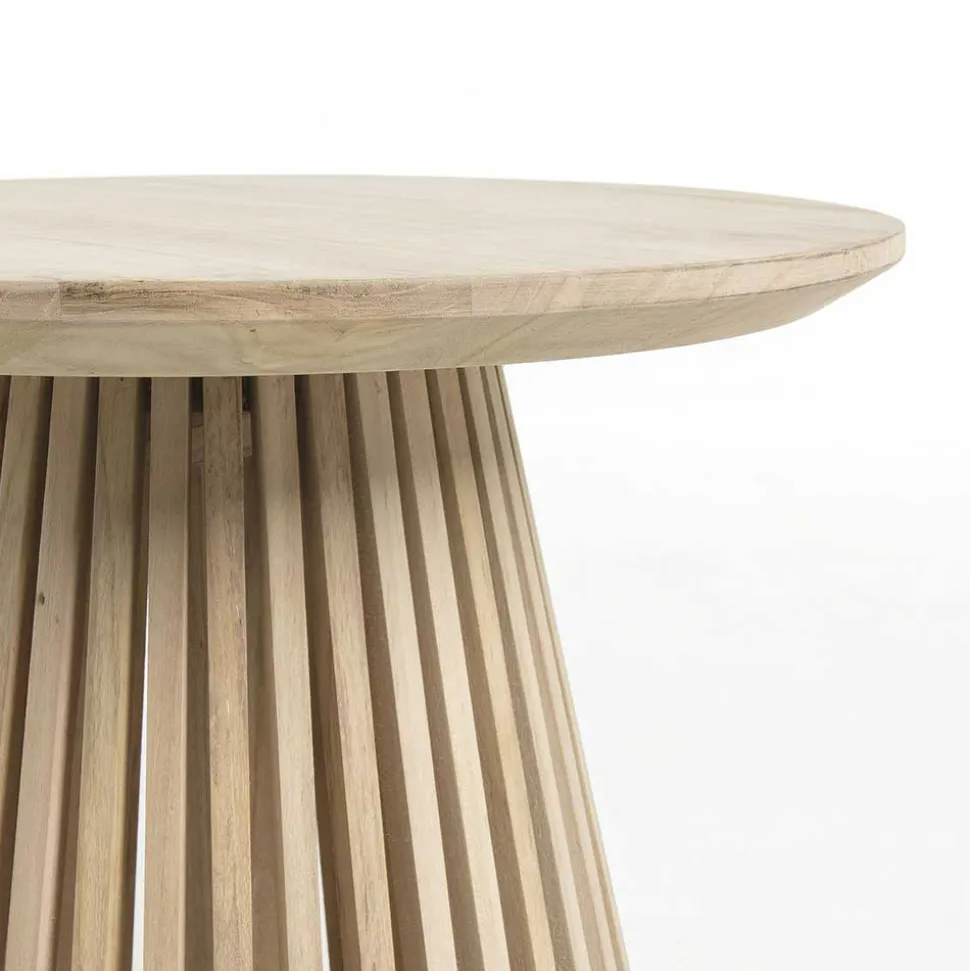 Naturbelassener Designtisch aus Teakholz - Trainy