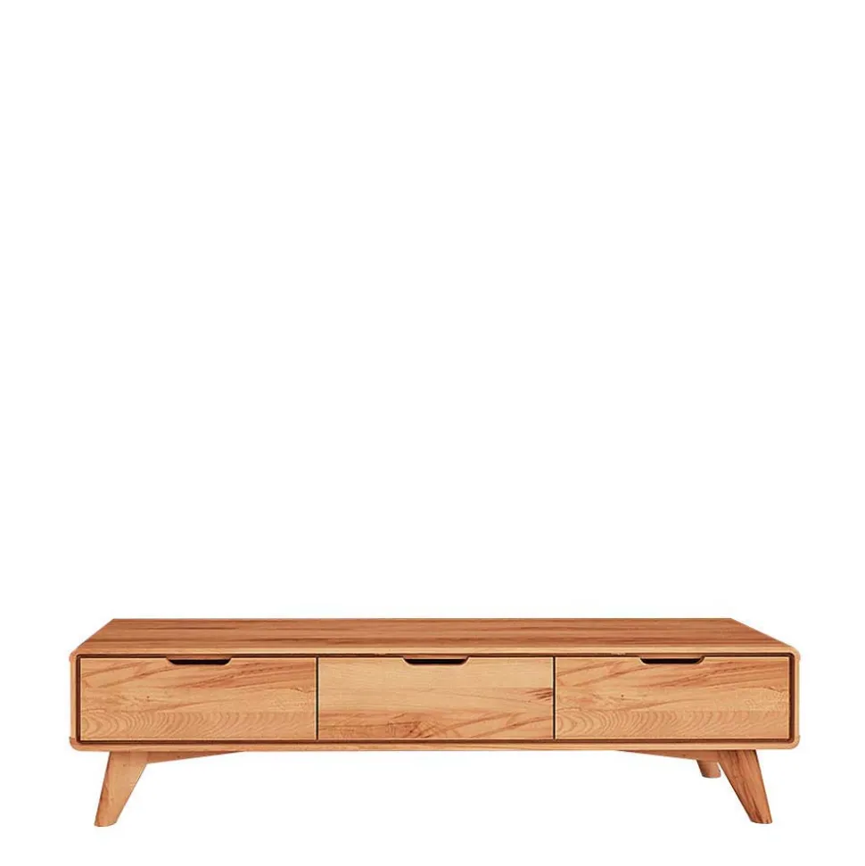 Naturholz TV Element mit 3 Schubladen - Junola