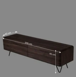 Nussbaum Lowboard mit zwei Klappen - Rivossa I