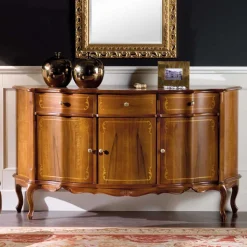 Nussbaumfarbenes Sideboard Dentro im Barock Design
