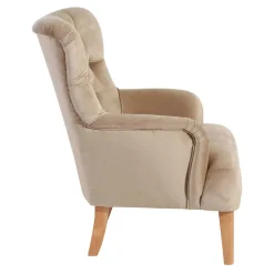 Ohrenbackensessel in Beige - Blacer
