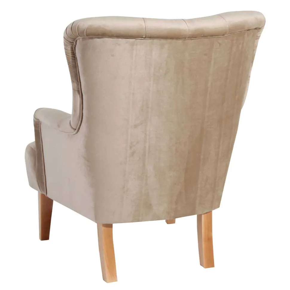 Ohrenbackensessel in Beige - Blacer