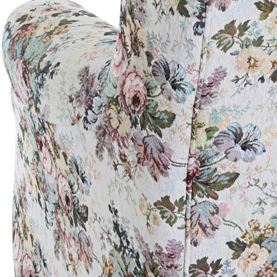 Ohrensessel mit Blumen im Landhausstil - Masure