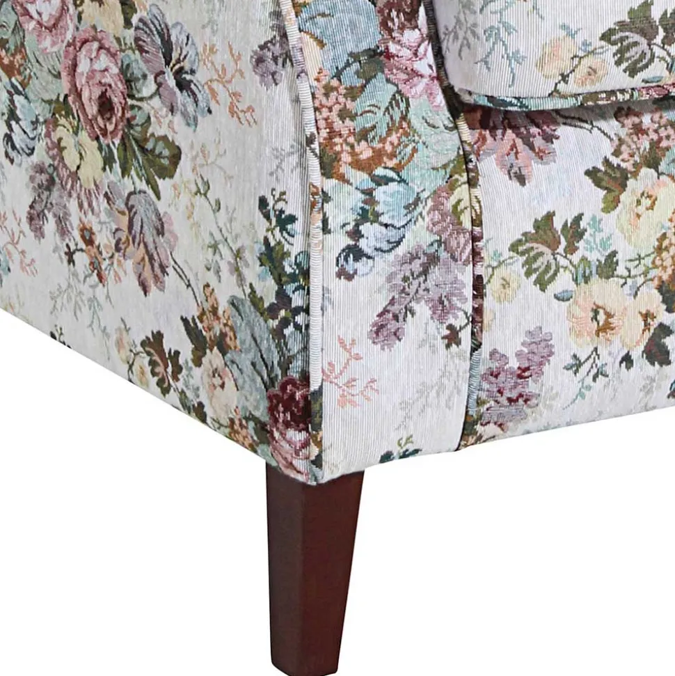 Ohrensessel mit Blumen im Landhausstil - Masure