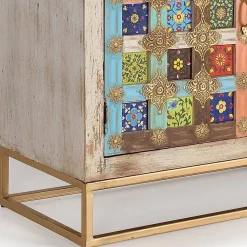 Oriental Design Sideboard mit bunten Keramik Kacheln - Jula