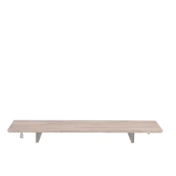 Ovaler Esstisch Eiche White Wash & 4 Stühle Pessoa mit Webstoff Grau (fünfteilig)