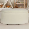 Ovaler XL Hocker mit Stauraum-Truhe - Barracin
